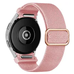 Elastic Nylon Loop Bracelet - Smartwatch Band, No Gaps, Multiple Sizes for Watch 6 classic 47mm (SKU-02-Pink)