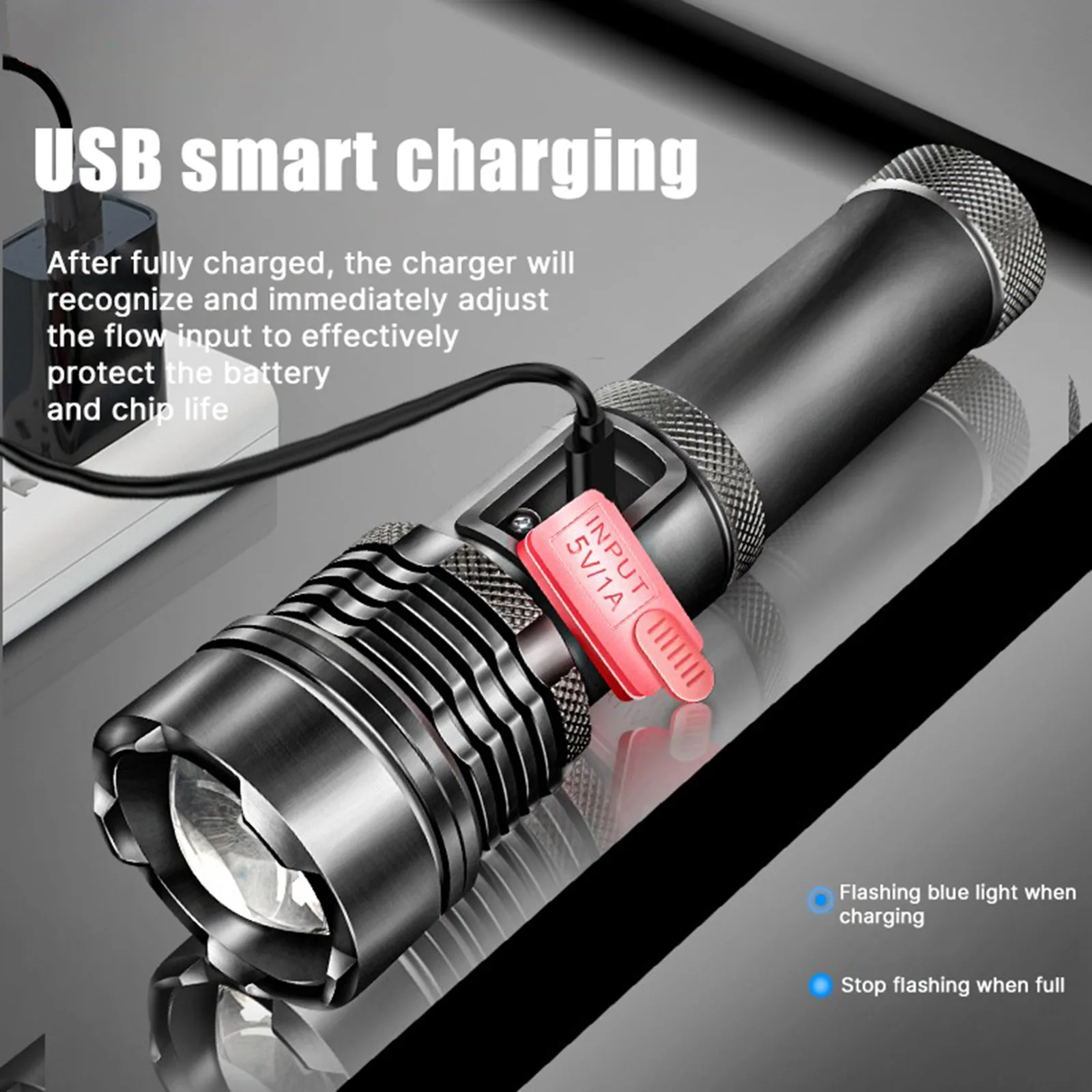 

F3 XHP50 Super Powerful LED Flashlight Tactical Torch Built-in Battery USB Rechargeable Waterproof P50 Lamp Ultra Bright Lantern