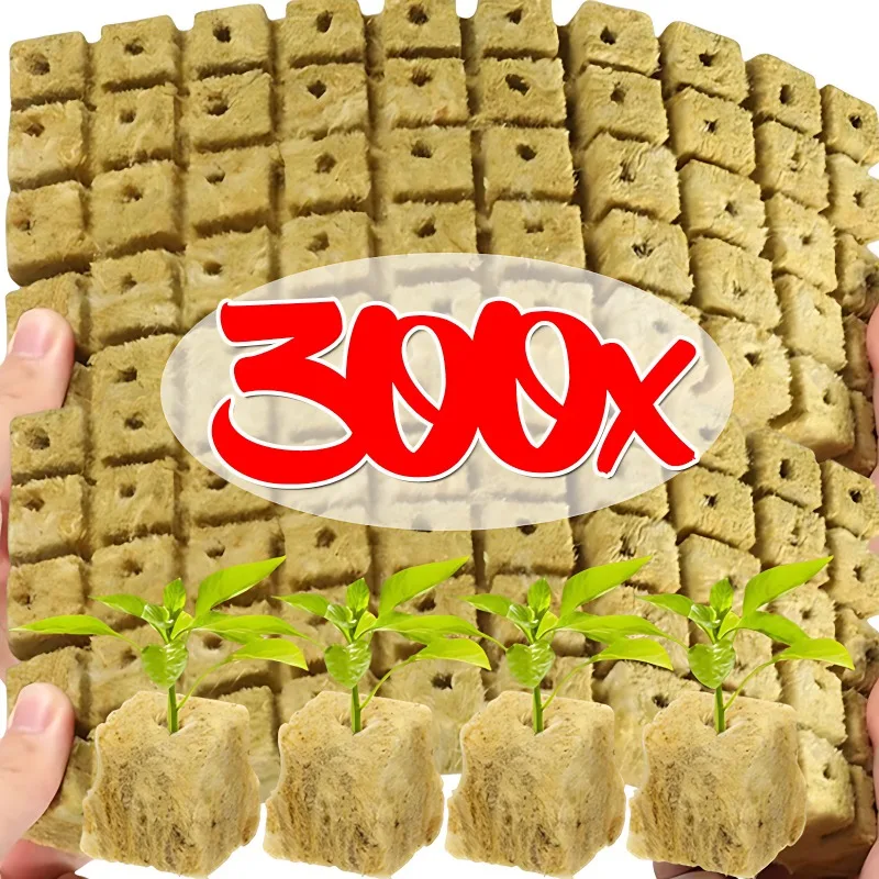 Hydroponic Grow Media Cubes Stonewool Plant Cube Soilless Substrate Seeded Planting Spong Plug Seedling Block Garden Supplies