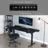 Electric 60 x 30 inch Standing Desk Workstation with Concealed Cable Trays and Full-Size Mouse Pad, Memory Controller Heigh 6