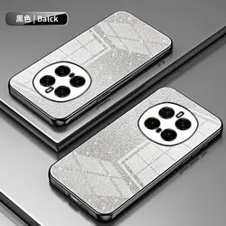 Gradient Glitter Plating Bling Soft Silicone Case Cover for Honor Magic 3 Pro (Black)