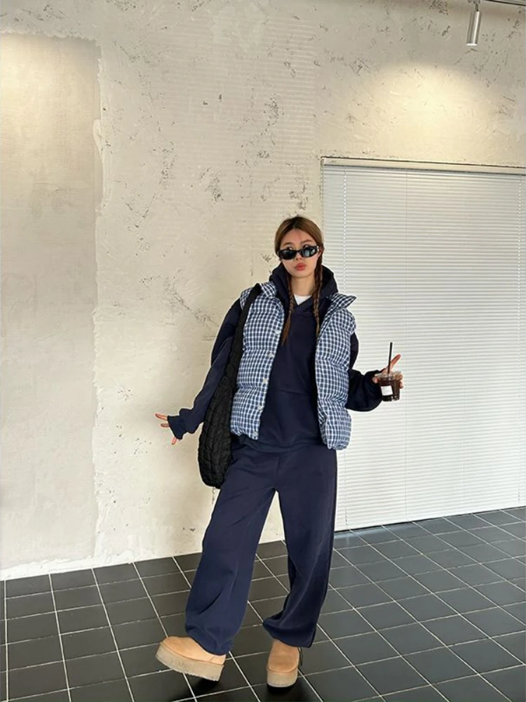 HOUZHOU Vintage Casual 2 Piece Sets Women Outfit Pant Sets Oversized Korean Style Tracksuit Autumn Basic Streetwear Harajuku 3