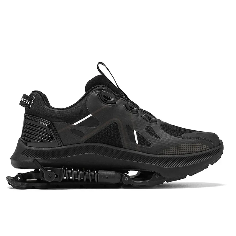 Mechanical Assisted Running Shoes Shock Absorbing Knee Pad Spring Suspension Sports Sneaker Bouncing Profession Ventilate Shoes
