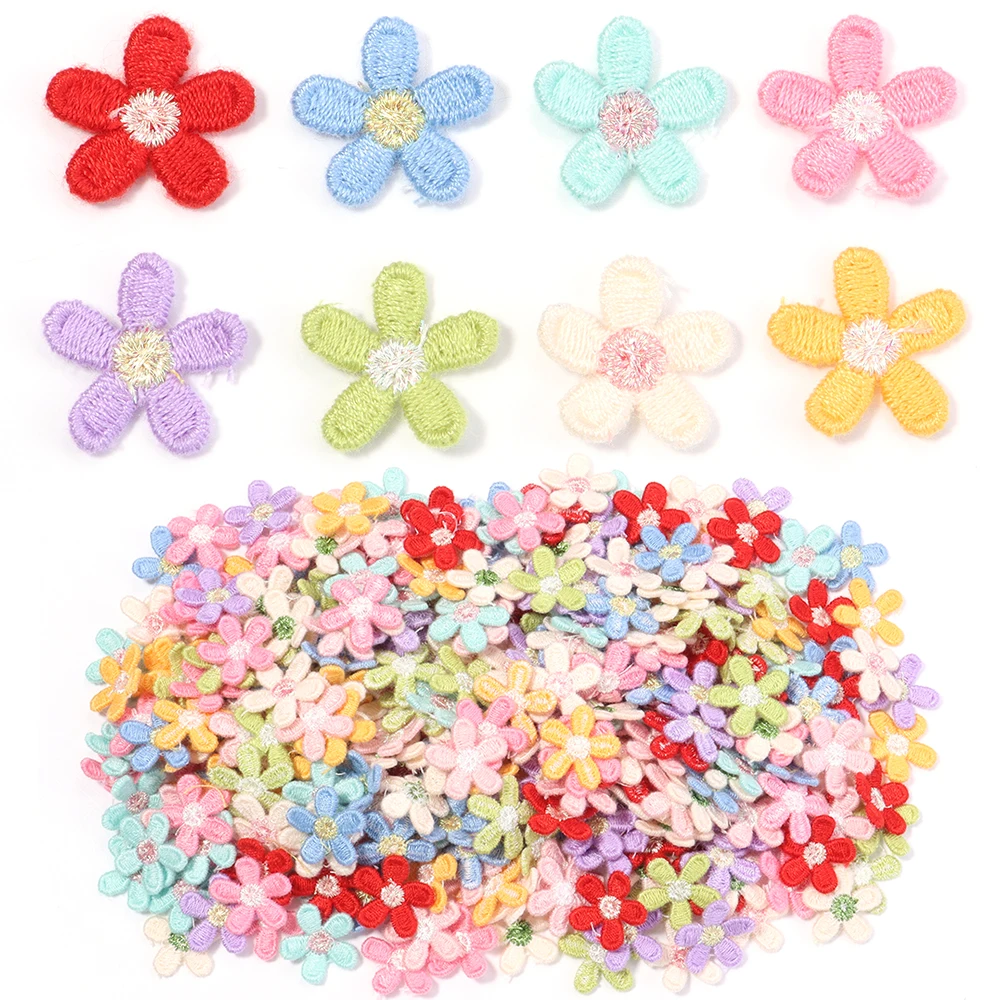 30pcs 여러 가지 빛깔의 꽃 아플리케 DIY 의류 바느질 웨딩 장식 액세서리..