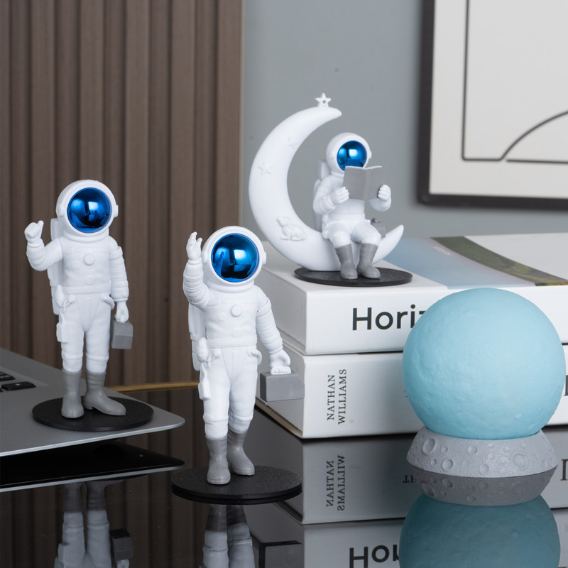  Astronaut Figures Figurines Table Decor Statue Spaceman Sculptures Educational Toy Home Living Room Desk Decoration Kids Gift 