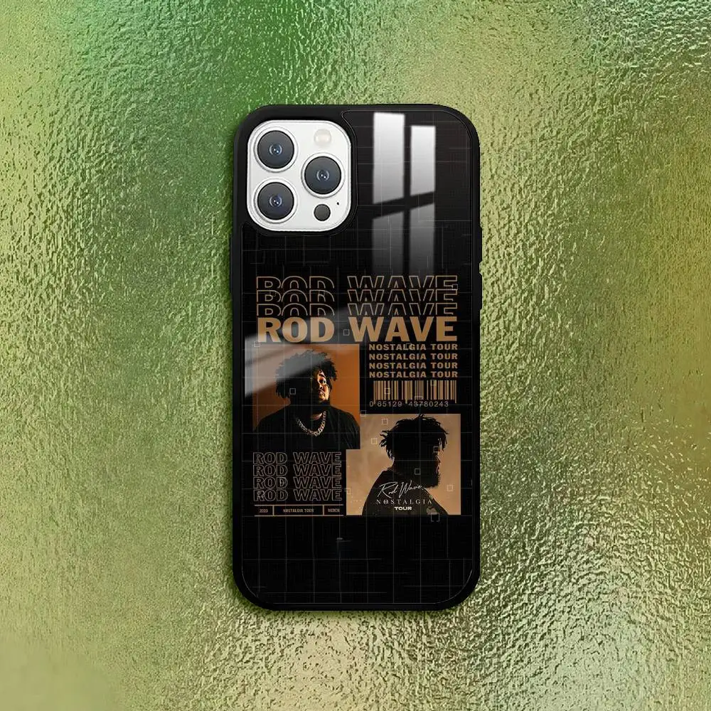 Premium Glass Texture Phone Case Featuring Rapper R-Rod Wave Design