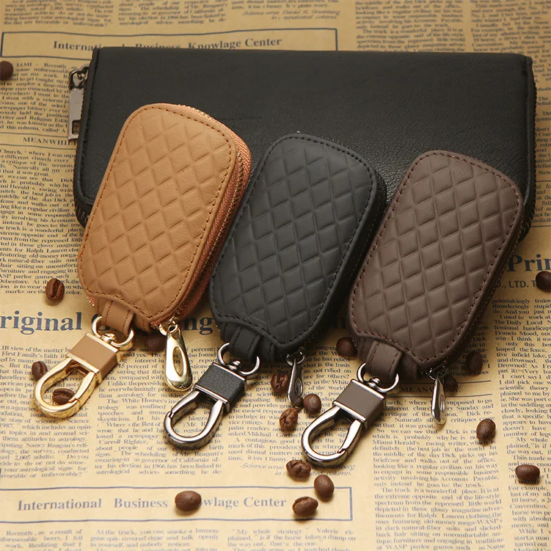 Multifuncional-Couro-Key-Holder-Minimalista-Caso-Chaveiro-Carteira-Key ...
