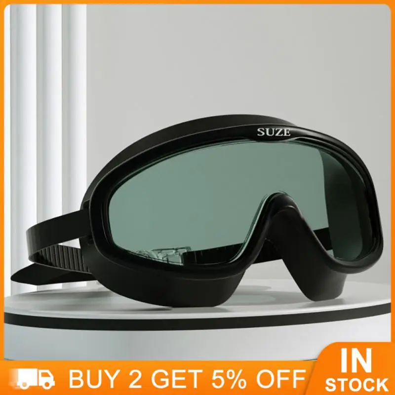 Swimming Goggles Adult Anti-fog HD Large Frame Eyewear Professional Adjustment Headband Water Sports Glasses