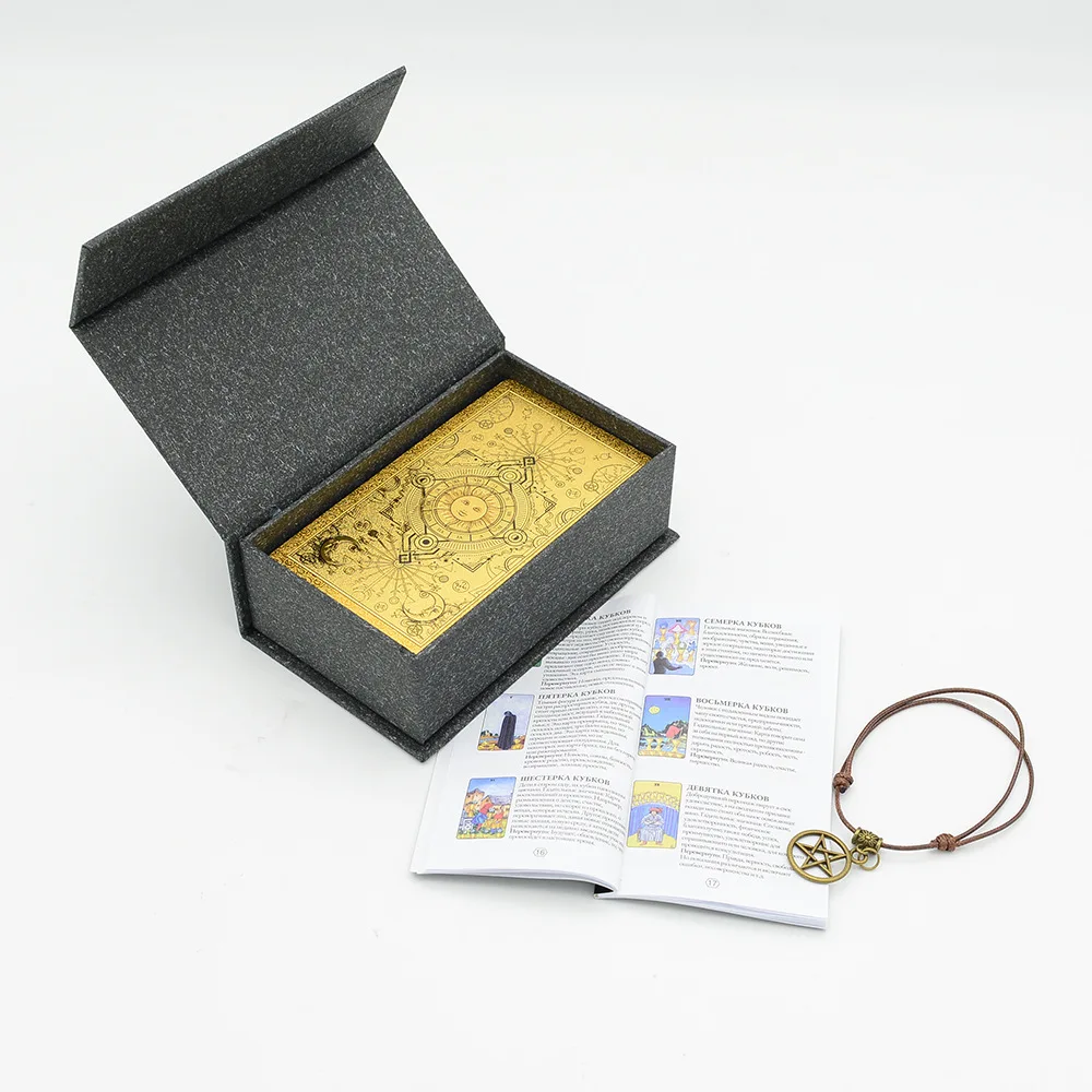 High-quality plastic tarot card Russian manual luxury divination card prediction chess card emotion game Russian market gift box 3