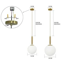 Modern Pendant Lights Glass Ball Chandeliers Lighting Hanging Lights Fixtures for Dining Room Bedroom Decoration Lighting 2