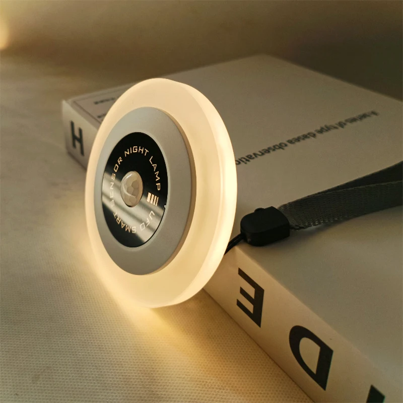 

Светодиодный умный Ночной светильник с датчиком человеческого тела, Аварийное Автоматическое освещение, Беспроводная USB зарядка, магнитное всасывание, использование в ночное время