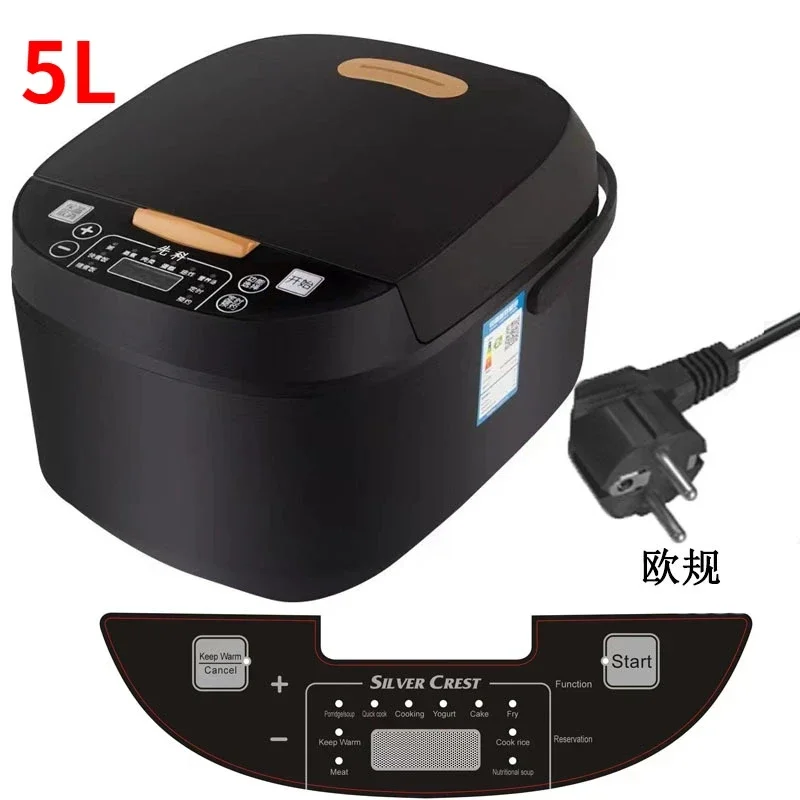 5L Household intelligent electric rice cooker Multifunctional electric rice cooker large capacity 2-8 people reservation cooking multifunctional intelligent electric rice cooker large capacity electric rice cooker sugar syrup separation electric rice cooker