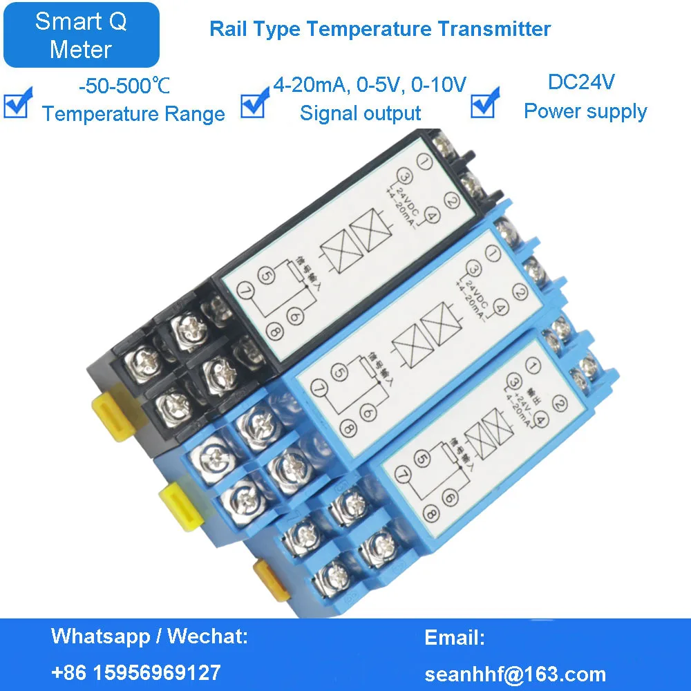 Thermal resistance pt100 temperature sensor temperature sensor integrated  temperature transmitter 4-20ma module