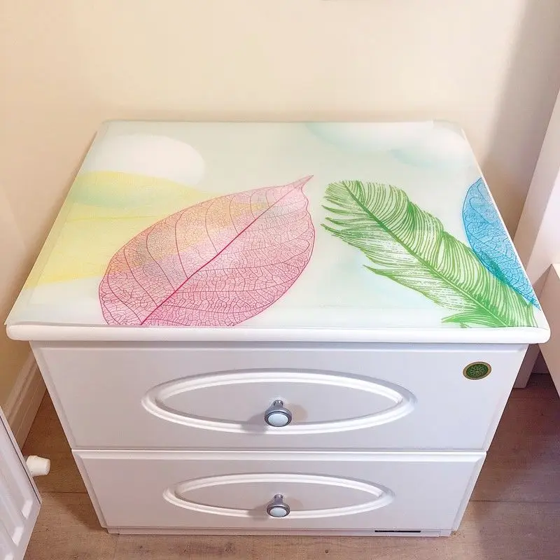 Soft glass tablecloth waterproof anti-ironing anti-oil tea several table pads Nightstand TV cabinet Shoe cabinet tablecloth