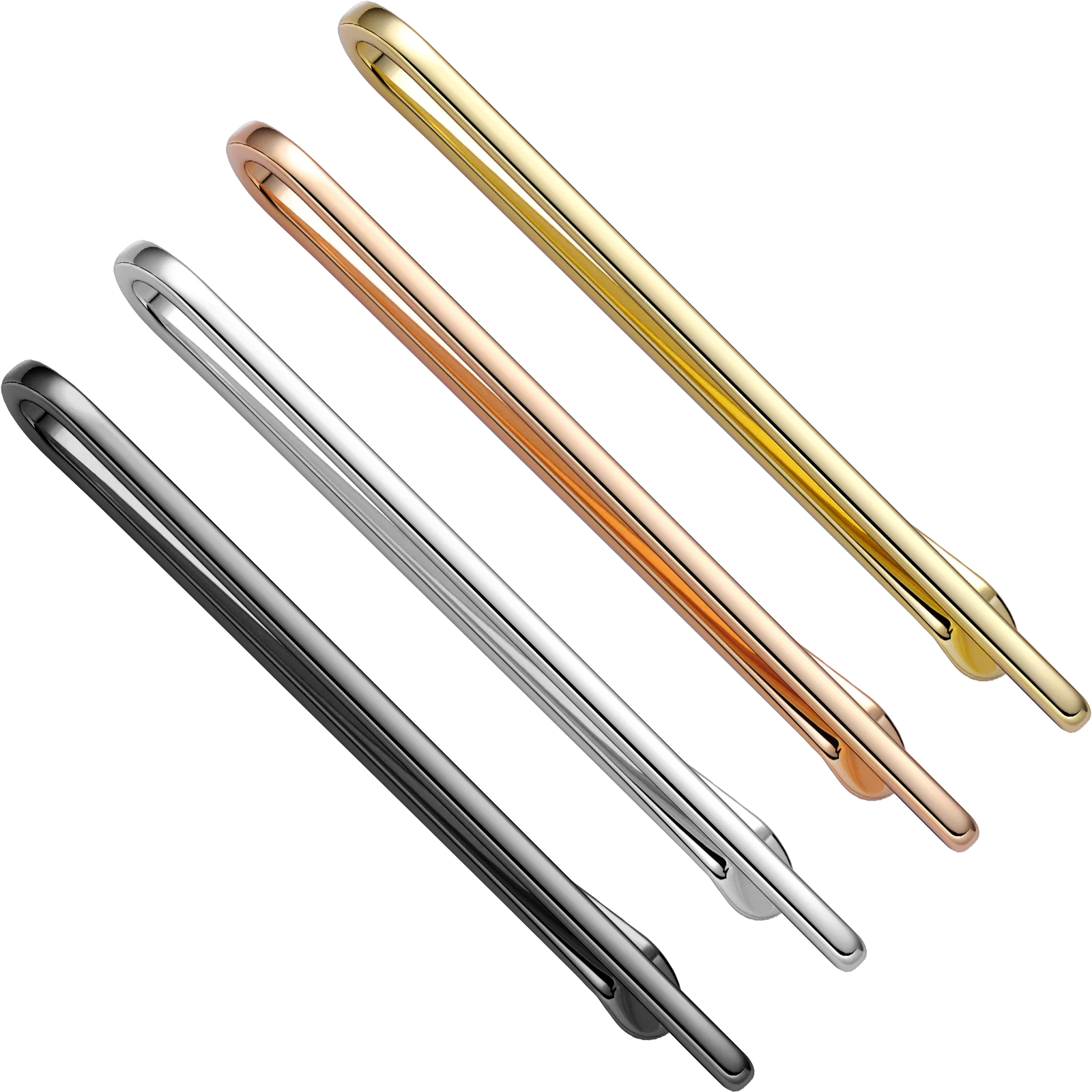 Tie Pin 4 Pieces / Lot Mens Tie Clip With Box Skinny Tie Clip Pins Bars  Golden Slim Glassy Necktie Business Suits Accessories - AliExpress