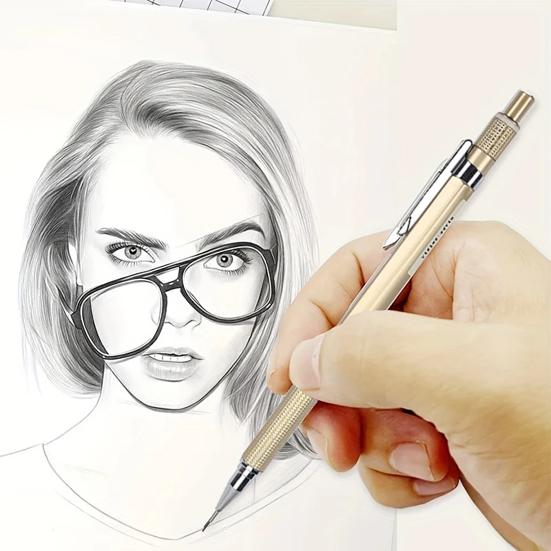 0.5/0.7mm Anti slip Mechanical Pencil Drawing Automatic Pencil, for Artist Writing, Sketching and Filling Drawing Stationery 2