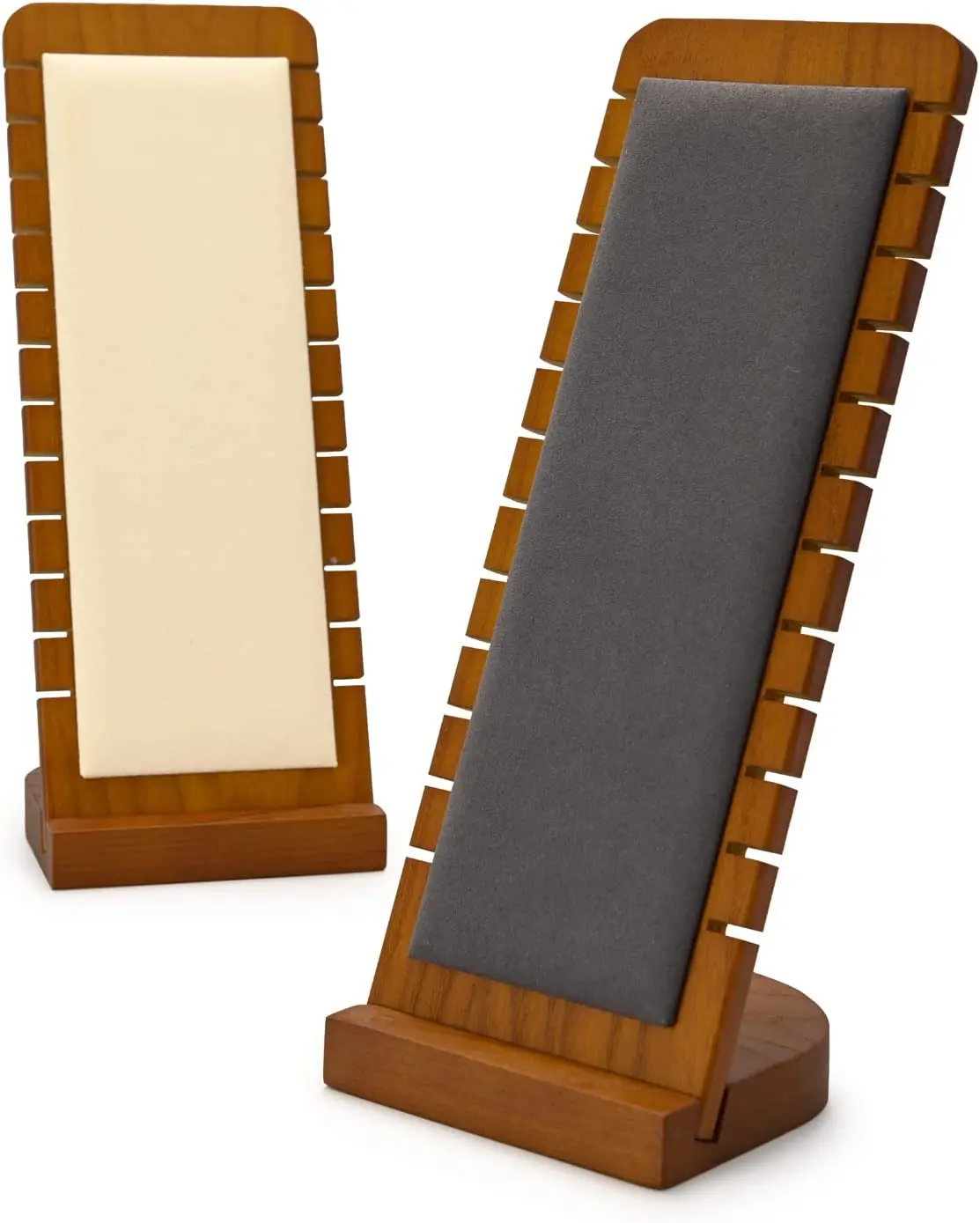 Solid Wood Extended Necklace Holder Rack Jewelry Display Board Soft Mat Multiple Necklace Display Board