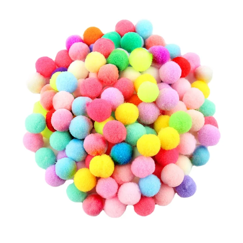 Pompon Furball 10mm 15mm 20mm 25mm 30mm 푹신한 부드러운 Pompoms Pompom Diy 수제 어린이 장난감 웨딩 장식 공예 용품