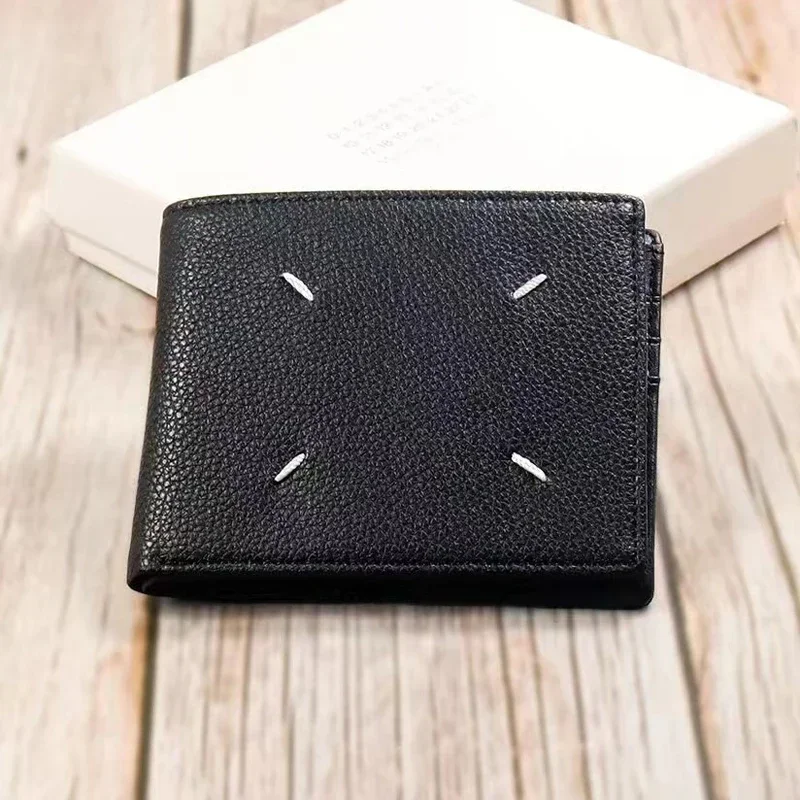 

Maison Paris Mm6 Wallets Men Women High Quality Cowhide Multi Card Slot Embroidery Mm-six Logo Fashion Coin Purse Business