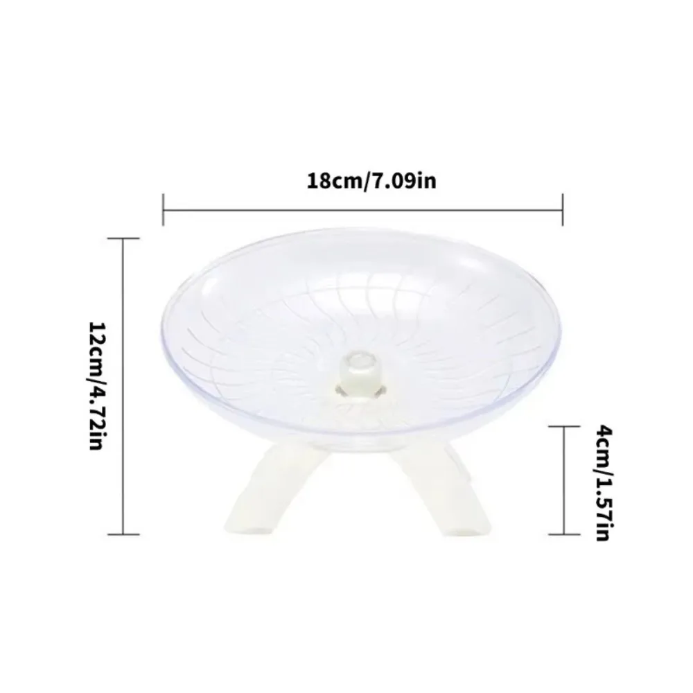 Transparent Hamster Flying Wheel Quiet Operation Plastic Exercise Squirrel Wheel Steel Axle Stable Base Running Disc Toy