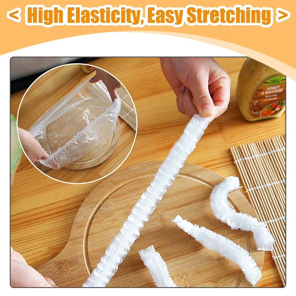 50-200Pcs Disposable Thickened Waterproof Non-woven Retractable Shower Cap Elastic Shower Cap Cover Food Plastic Products 3