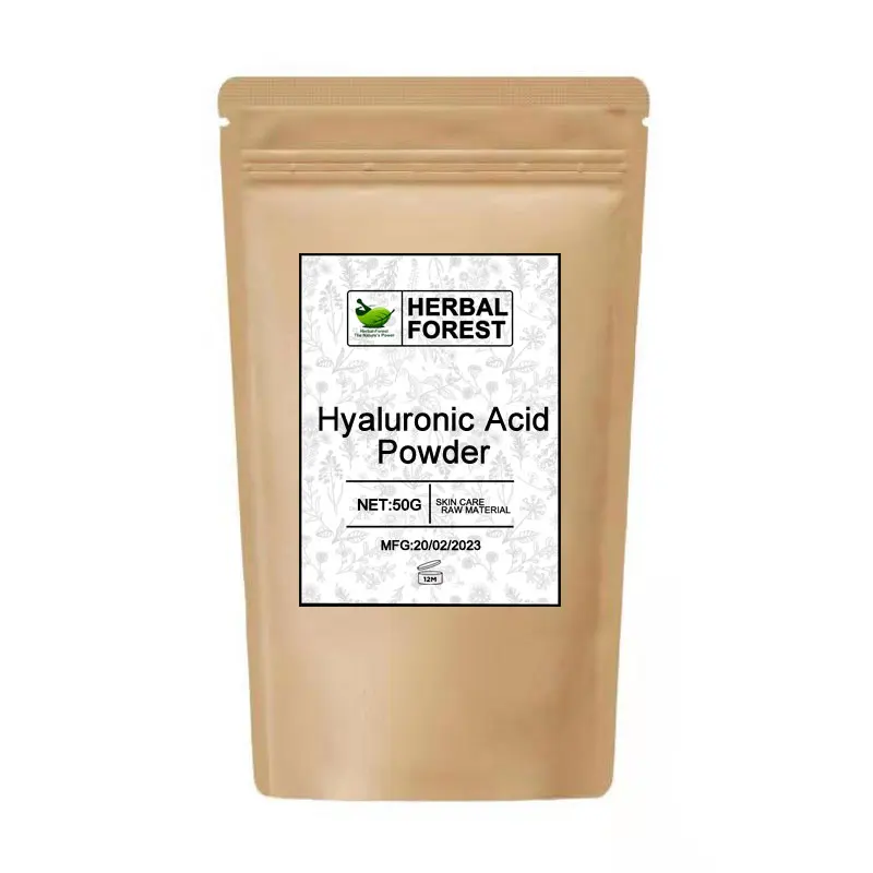 Hyaluronic Acid Powder Cosmetic Raw Pure 99% Low Molecular Weight Sodium Hyaluronate Cosmetic Grade Anti-Aging Skin Moisturizing