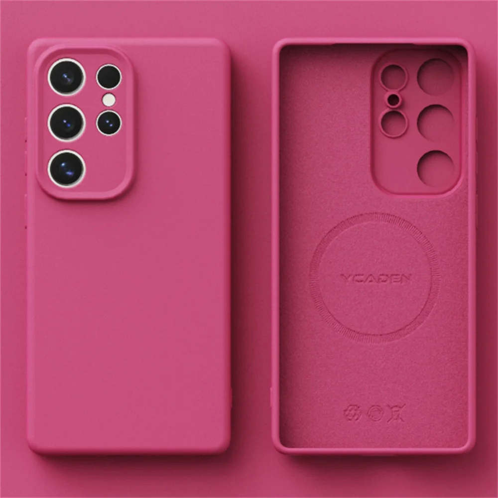 Soft Liquid Silicone Shockproof Case with Magnetic Wireless Charging Compatibility - Solid Protection Cover