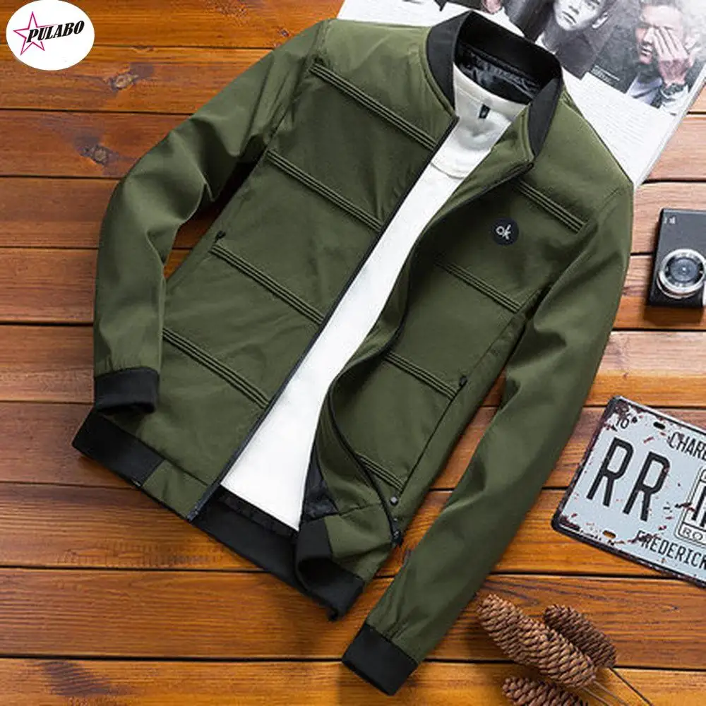 

PULABO Casual Coat Fashion Men Bomber Jacket Hip Hop Patch Designs Slim Fit Pilot Bomber Jacket Coat Men Jackets 4XL