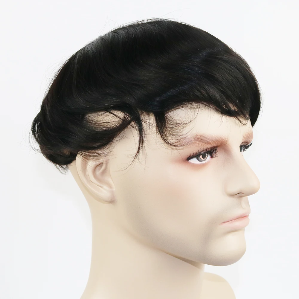iLace Silk Base Men Toupee Swiss Lace Front Human Hair Invisible Hairline Male Capillary Prosthesis Wig Men Hair System human hair toupee