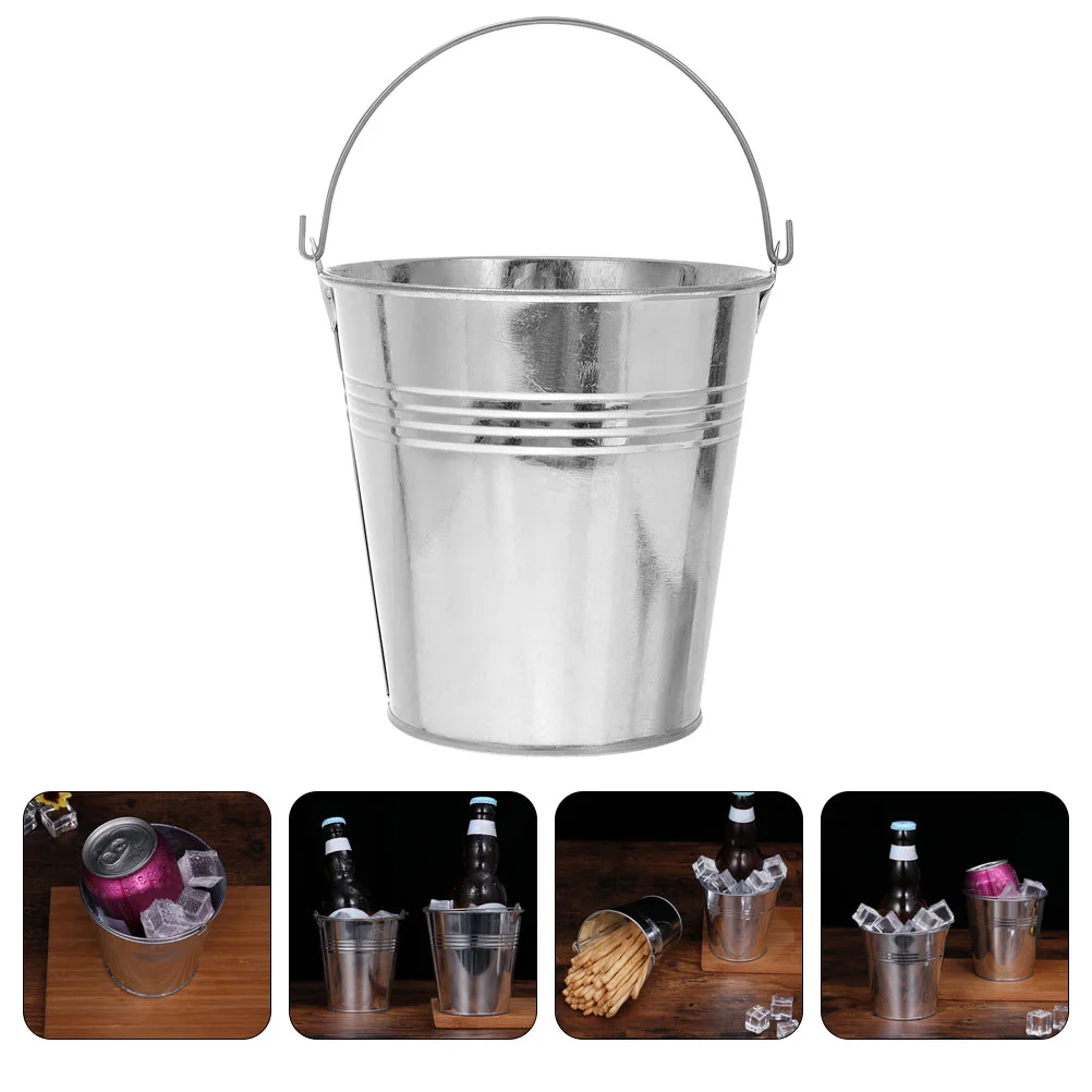 Multifunctional Small Bucket Ice Bucket French Fries Container Snack Holder Cookie Storage Food Barware Kitchen Garden Coolers