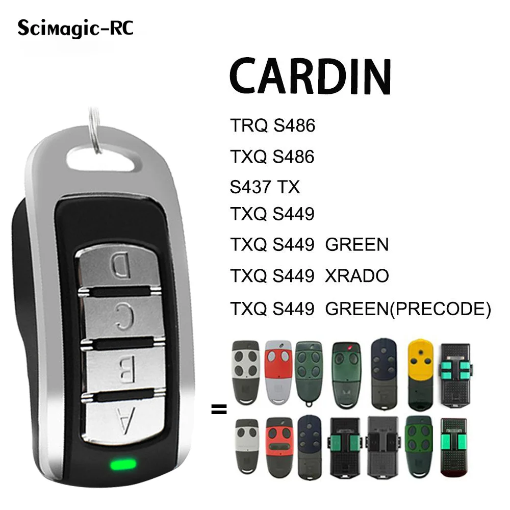 CARDIN TRQ TXQ 차고 문짝 리모컨, 게이트 오프너 커맨드 클론, S435, S449, S486, S476TX2, 433.92MHz CARDIN TRQ TXQ 차고 문짝 리모컨, 게이트 오프너 커맨드 클론, S435, S449, S486, S476TX2, 433.92MHz