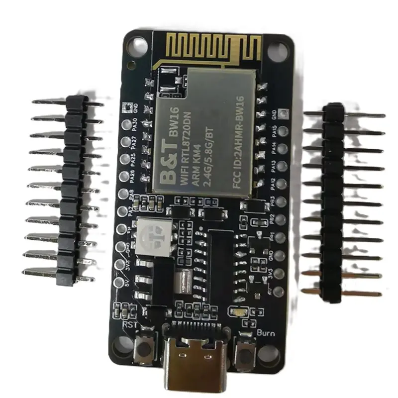 BW16-Kit 개발 보드 듀얼 밴드 2.4G 및 5G Wi-Fi 저전력 블루투스 BLE 모듈(납땜되지 않음)