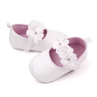 Baby Girls Cute Moccasinss Shoes Soft Sole Flower Decor PU Leather Flats Shoes First Walkers Non-Slip Summer Princess Shoes 1
