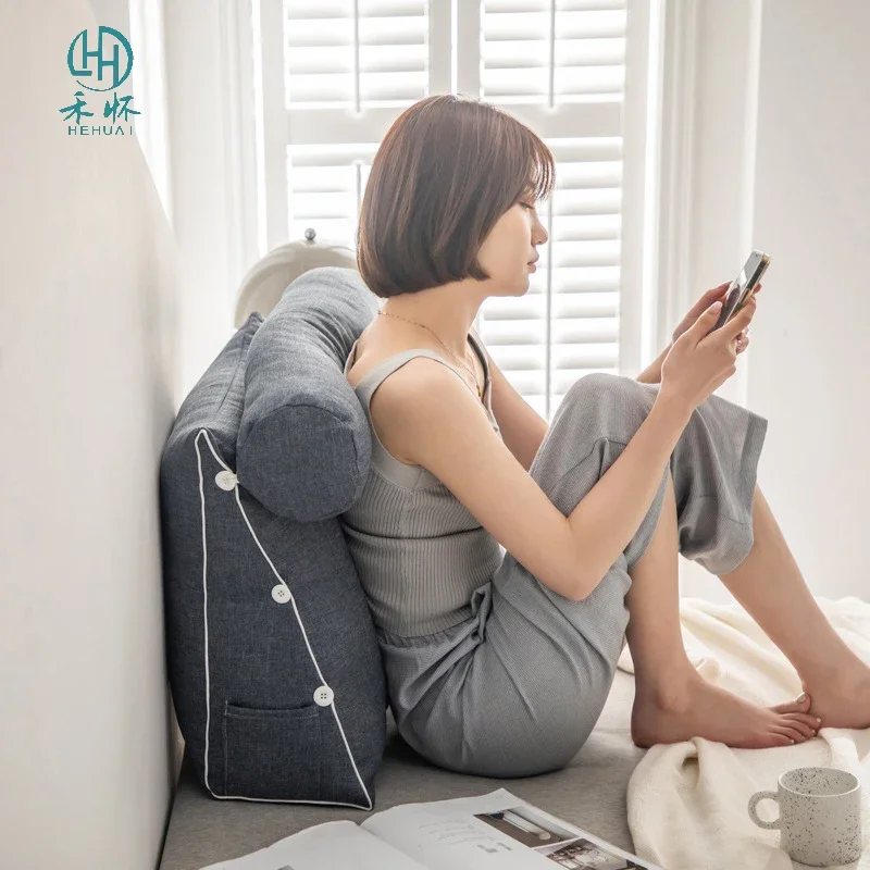 

Direct Selling Triangle Reading Pillow Sofa Cushion Bed Backrest Office Chair Support Waist For For Cushion Pillow Bed