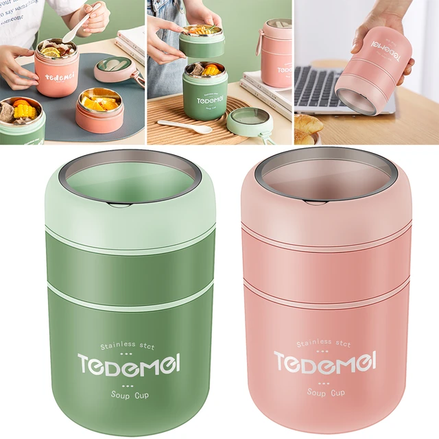 Vacuum Insulated Food Container for Hot Food 304 Stainless Steel Thermal  Wide Mouth Food Jar with Foldable Spoon Lunch Thermoses - AliExpress