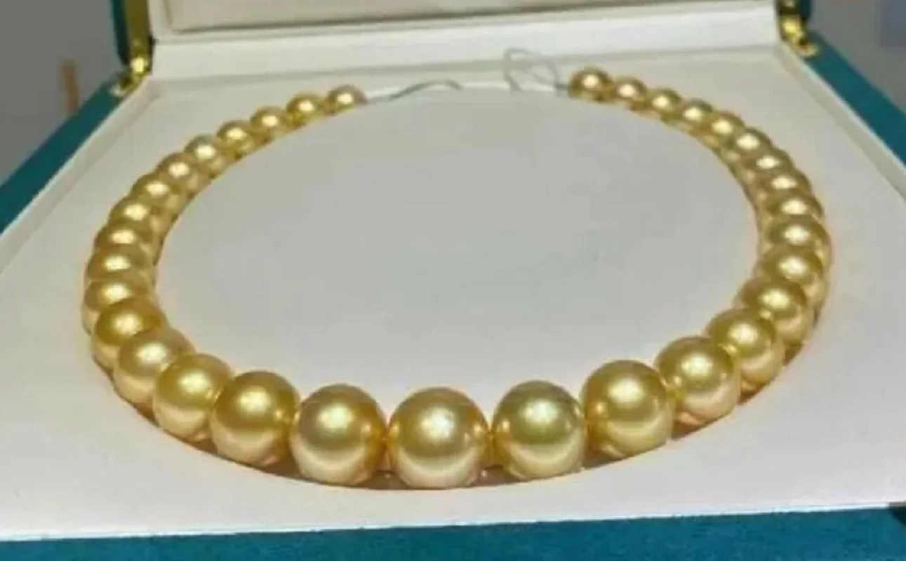 

AAAAA10-9mm natural deep ocean necklace 14K/16/18/20 inches