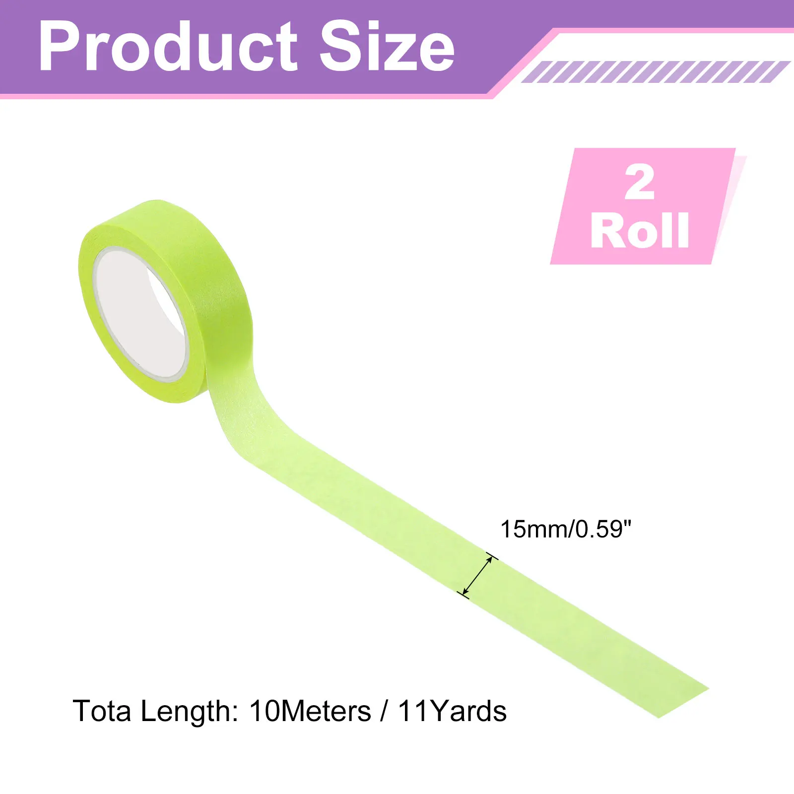 Vibrant Washi Tape Set - Decorative Masking Tape for Arts, Crafts, and Scrapbooking