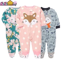 Newborn Baby Boy Girl Rompers Clothes Winter Pajamas Zipper Fleece Fall Infants Outfit Animal Jumpsuit Clothing 0 -12 Months New 1