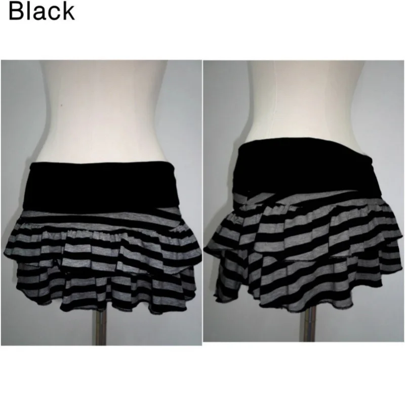 2026 New Women's Y2K Sexy Striped Color Block A-Line Mini Skirt Korean Japanese Streetwear Harajuku Niche Versatile Summer Skirt 2
