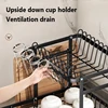 1 Or 2-Tier Space-Saving Kitchen Dish Drying Rack, Multifunctional Dish Rack, Rustproof Kitchen Dish Drying Rack With Drainboard 6