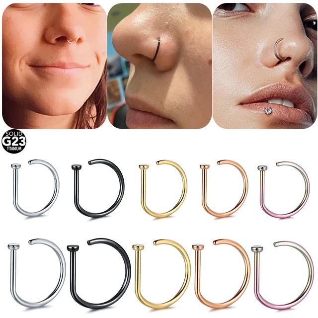 16G Titanium Septum Ring 8mm Septum Horseshoe | Septum ring, Septum,  Horseshoe ring