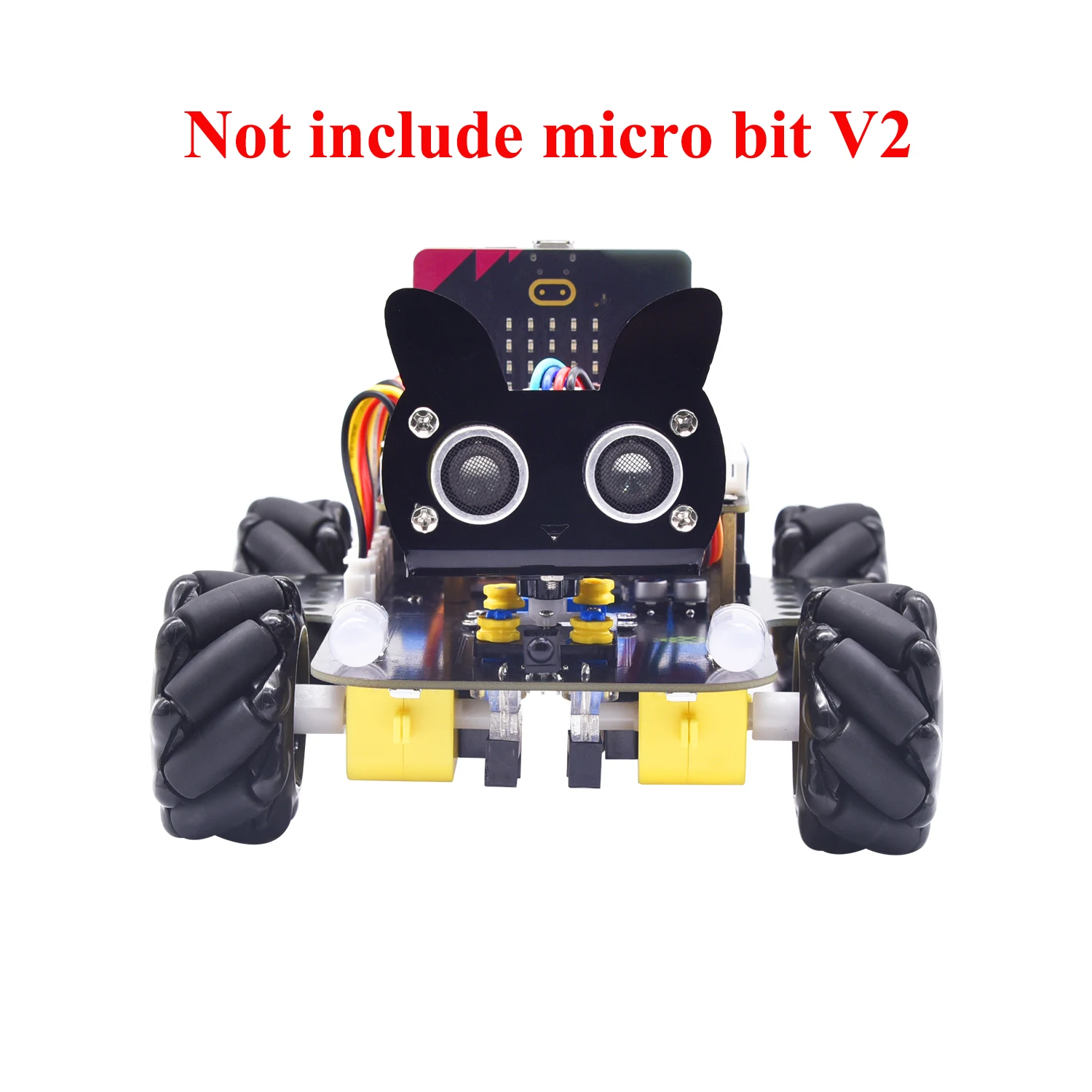 Keyestudio Micro:Bit V2 4WD Mecanum Wheel Robot Car Kit  For Microbit STEM Toys Makecode &Python Programming(NO Microbit V2 )