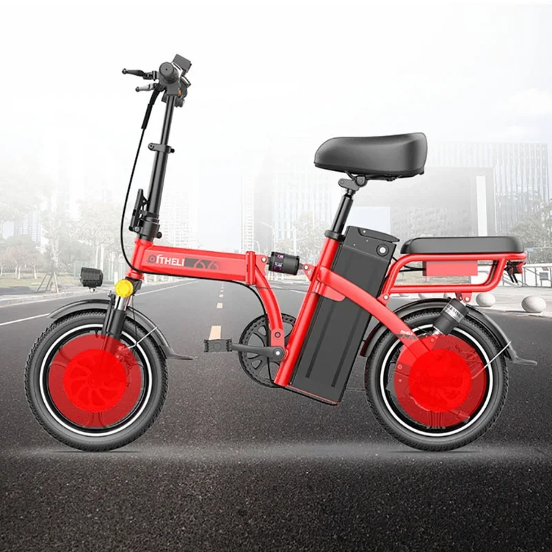 

Electric Folding Bicycle Carbon Bicycle Large Capacity Lithium Battery Brake Bicycle Hybrid Bicicletta Bambino Motion Tools