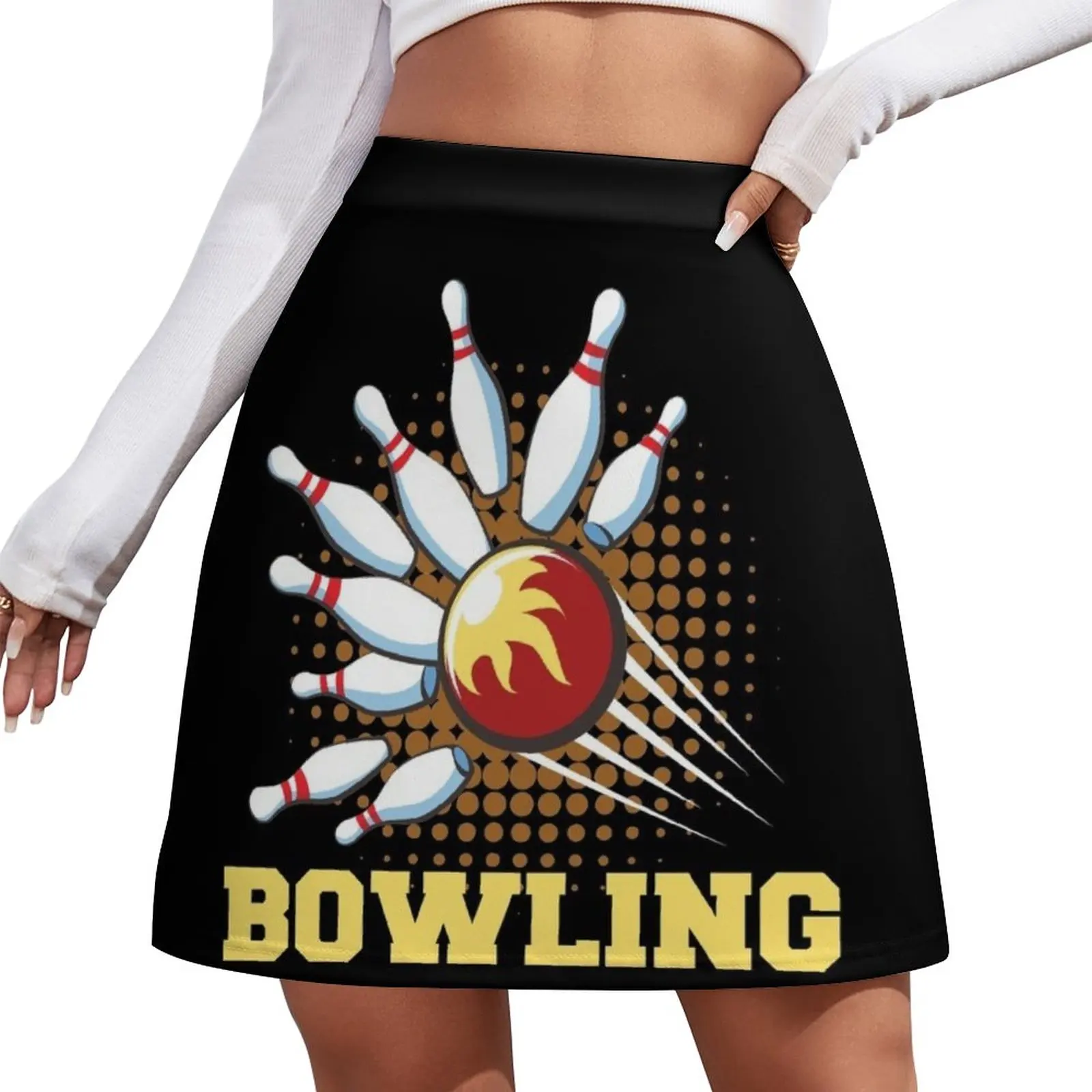 Bowling Design Mini Skirt korean clothes ladies night club outfits kawaii skirt