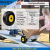 4.10/3.50-4" Flat Free Tire and Wheel, 10" Solid Tire with 5/8" Axle Bore Hole with 3/4" & 1/2" Extra Bearings, 2.2" Offset Hub 3