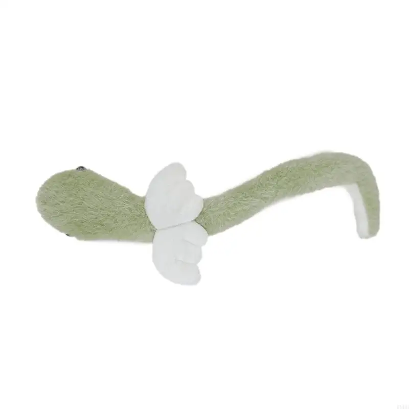 652F Stuffed Snake Toy Plush Green Bendable Figure Anime for Chinese New Year Spring Festival Photo Props