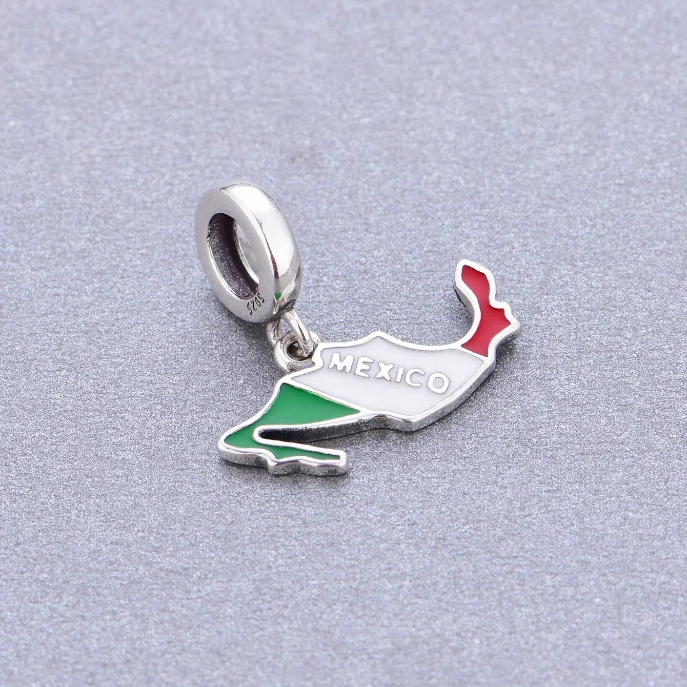 Fit Original Pan Charm Bracelet 925 Sterling Silver Love Country Red White Peru Flag Map Beads For Making Women Berloque 5