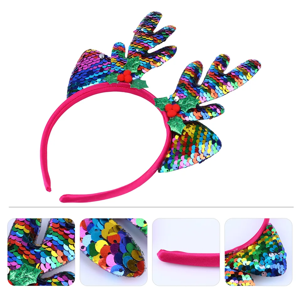 Fascia Natalizia Illuminata Corna Di Cervo Fascia Per Capelli, image size:960x960