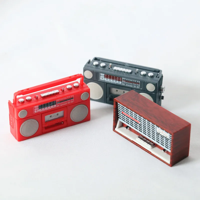 

USER-X Dollhouse Retro Classical Radio 8 Points 6 Points Ob11gscBJD Mini Simulation Model Complex