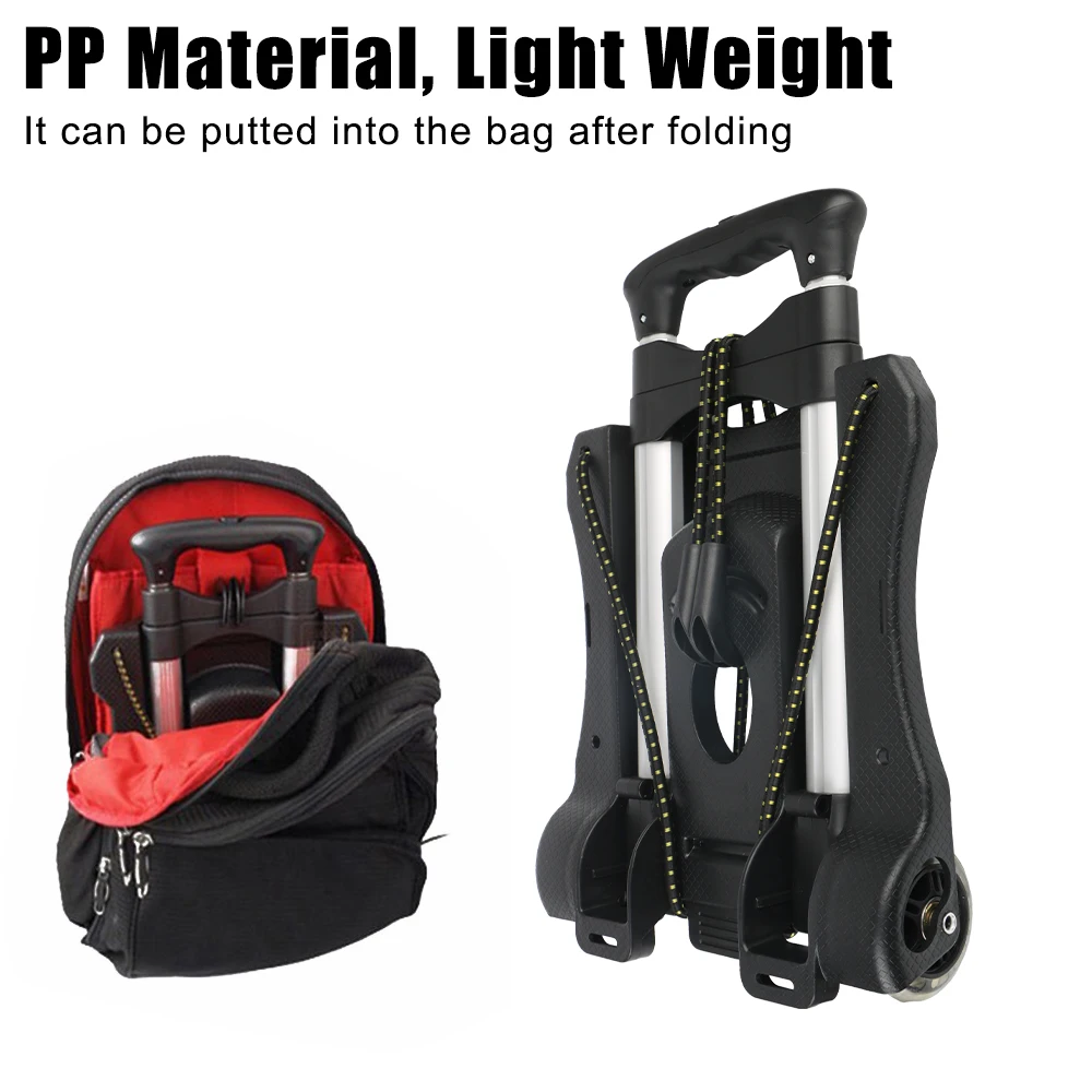 Hand Sack Foldable Barrow Folding Luggage Cart For Home Travel Shopping Two-wheel Trolley Portable Heavy Duty